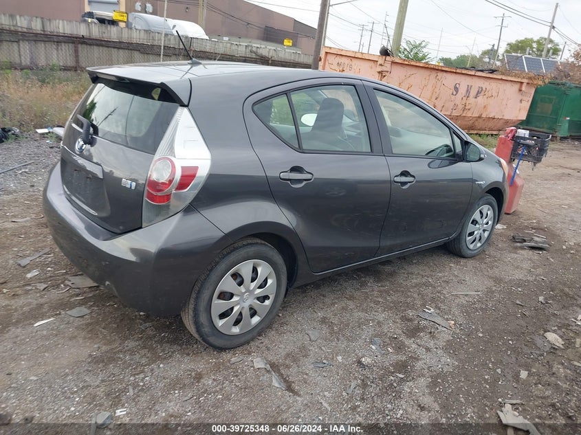 2012 Toyota Prius C One VIN: JTDKDTB30C1011228 Lot: 39725348