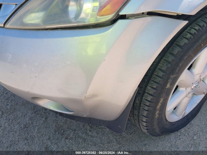 2004 Nissan Murano Sl/Se VIN: JN8AZ08T94W227168 Lot: 39725352