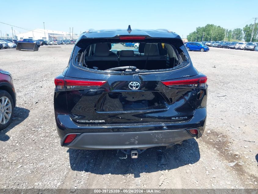 2022 Toyota Highlander Xle VIN: 5TDGZRBHXNS253276 Lot: 39725359