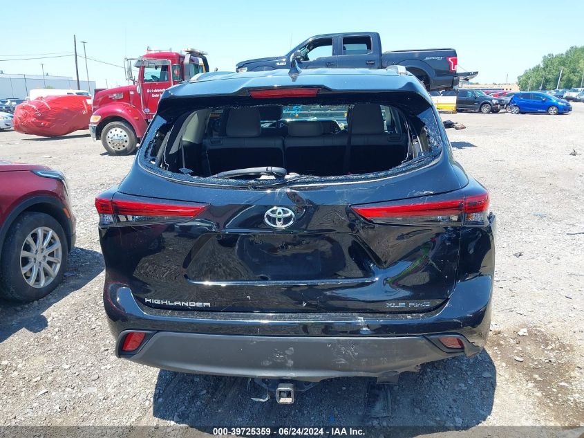 2022 Toyota Highlander Xle VIN: 5TDGZRBHXNS253276 Lot: 39725359