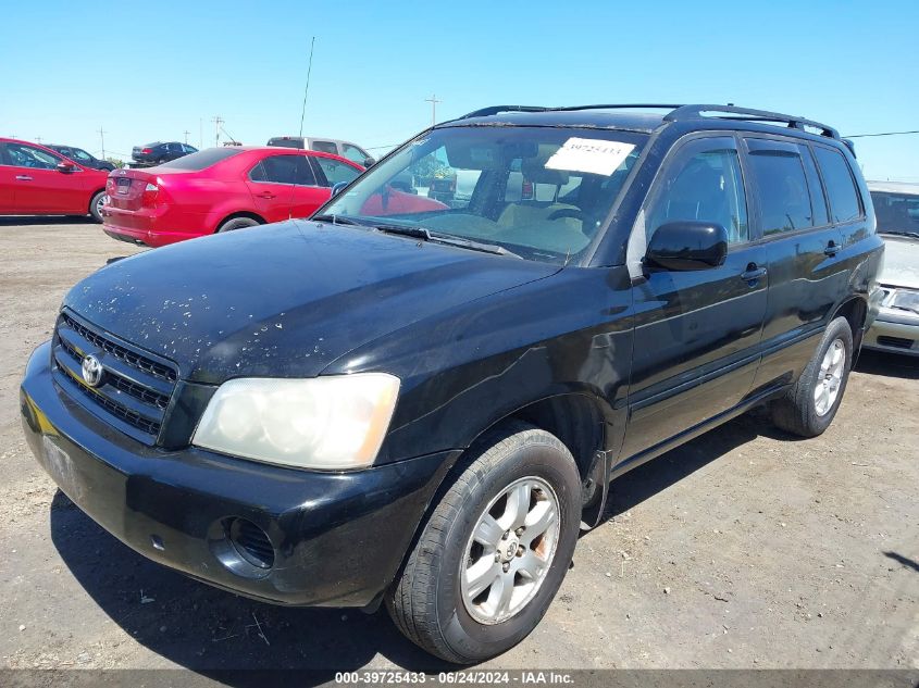 2001 Toyota Highlander V6 VIN: JTEHF21A510003252 Lot: 39725433