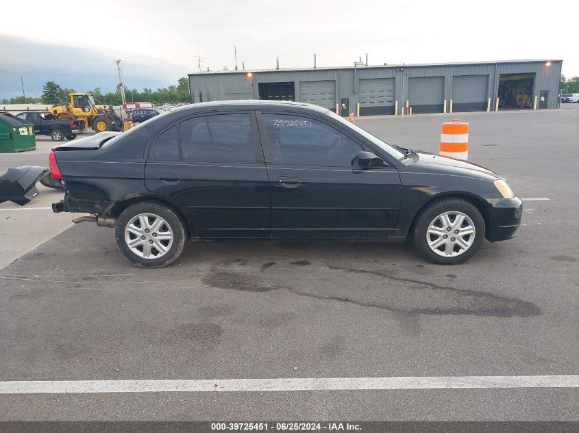 2003 Honda Civic Ex VIN: 2HGES26713H589304 Lot: 39725451