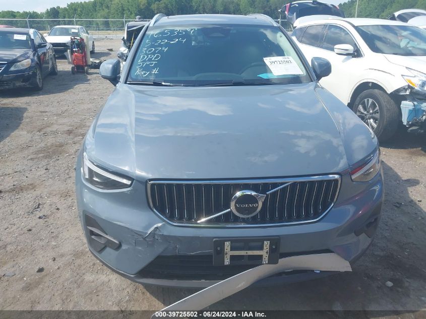 2023 Volvo Xc40 B5 Ultimate Bright Theme VIN: YV4L12UA4P2023074 Lot: 39725502