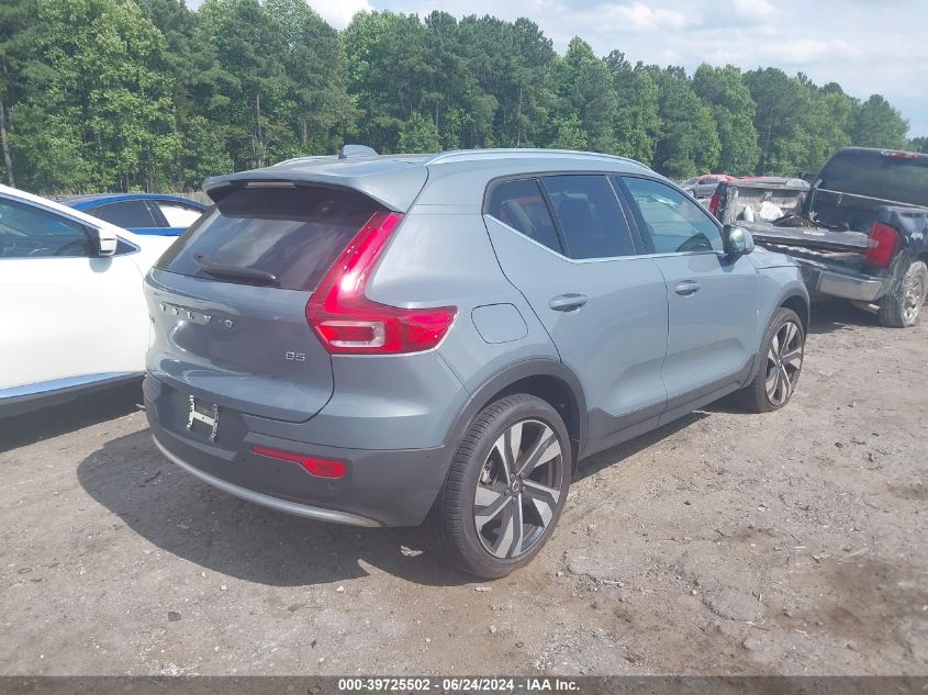 2023 Volvo Xc40 B5 Ultimate Bright Theme VIN: YV4L12UA4P2023074 Lot: 39725502