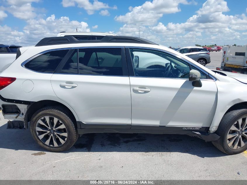 2015 Subaru Outback 2.5I Limited VIN: 4S4BSALCXF3277692 Lot: 39725716