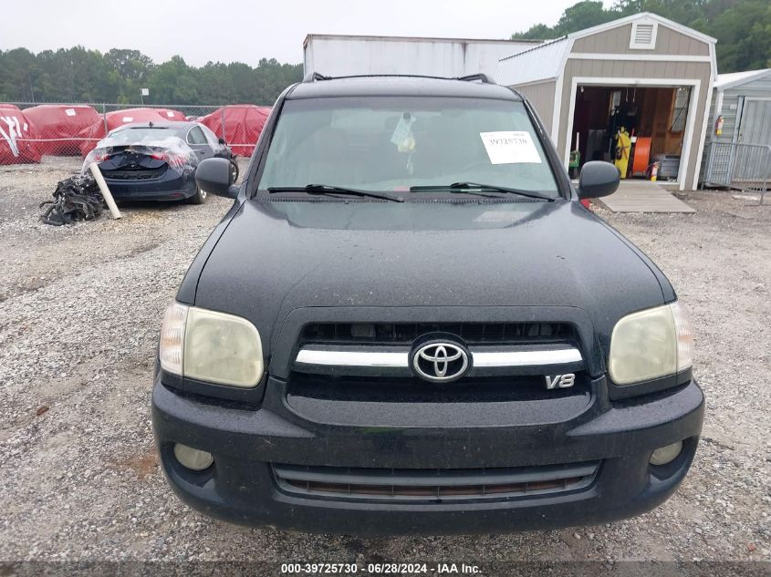 2006 Toyota Sequoia Limited V8 VIN: 5TDZT38AX6S275829 Lot: 39725730