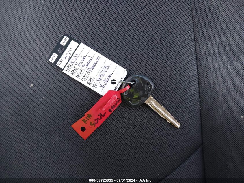2011 Kia Soul ! VIN: KNDJT2A29B7236373 Lot: 39725935