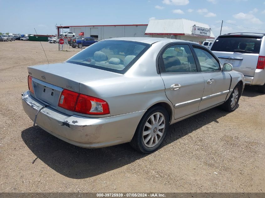 2004 Kia Optima Ex V6/Lx V6 VIN: KNAGD128045271058 Lot: 39725939