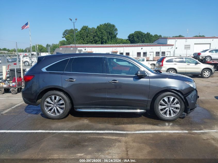 2014 Acura Mdx Technology Pkg W/Entertainment Pkg VIN: 5FRYD4H68EB034721 Lot: 39726005