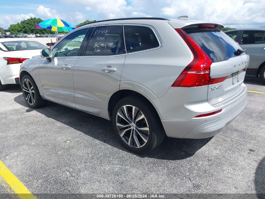 2022 Volvo Xc60 B5 Momentum VIN: YV4L12DK1N1077122 Lot: 39726150