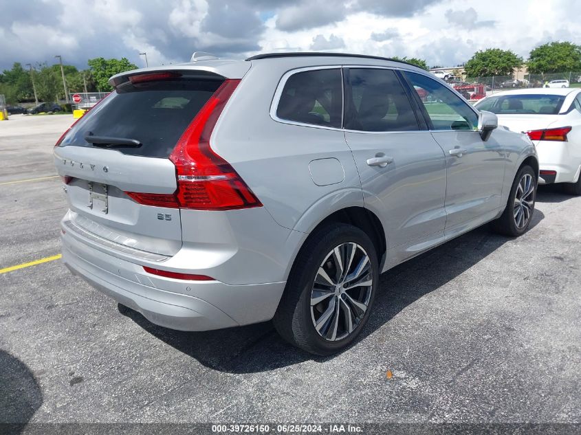 2022 Volvo Xc60 B5 Momentum VIN: YV4L12DK1N1077122 Lot: 39726150