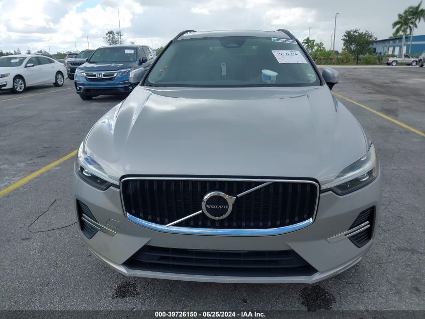 2022 Volvo Xc60 B5 Momentum VIN: YV4L12DK1N1077122 Lot: 39726150