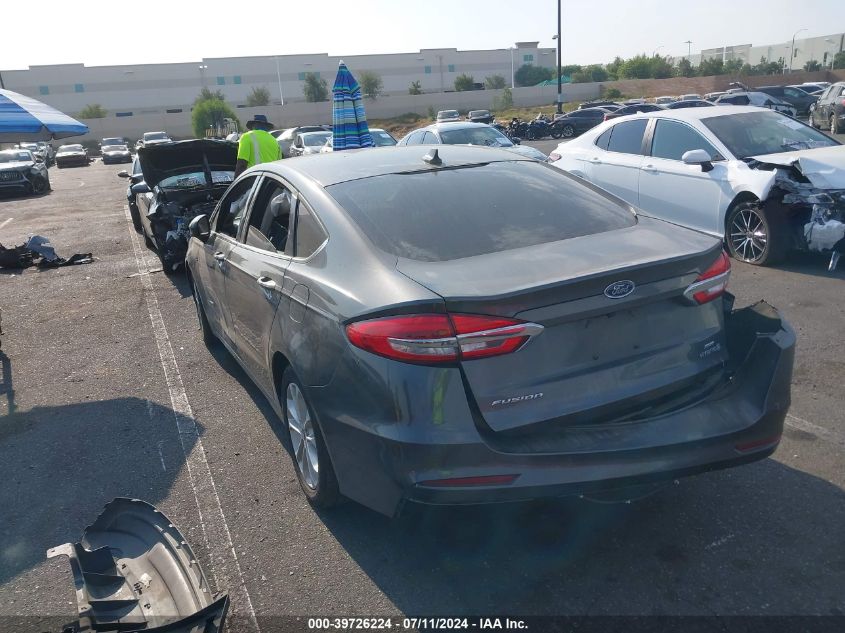 2019 Ford Fusion Hybrid Se VIN: 3FA6P0LUXKR148668 Lot: 39726224