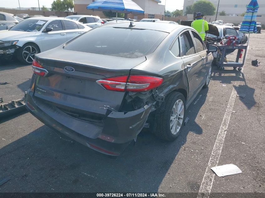 2019 Ford Fusion Hybrid Se VIN: 3FA6P0LUXKR148668 Lot: 39726224