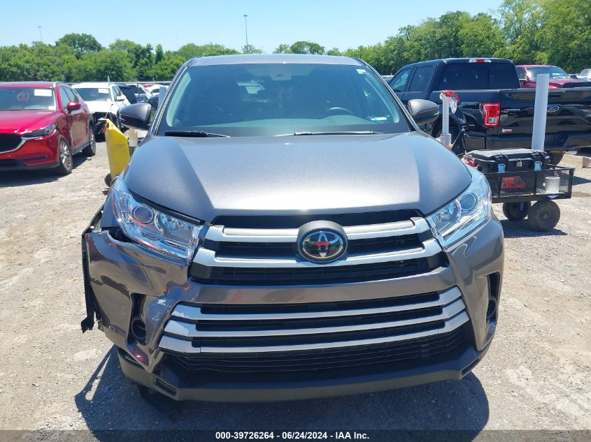 2019 Toyota Highlander Le VIN: 5TDZARFH6KS054926 Lot: 39726264