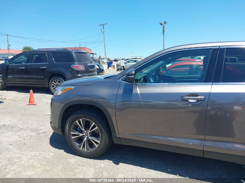 2019 Toyota Highlander Le VIN: 5TDZARFH6KS054926 Lot: 39726264