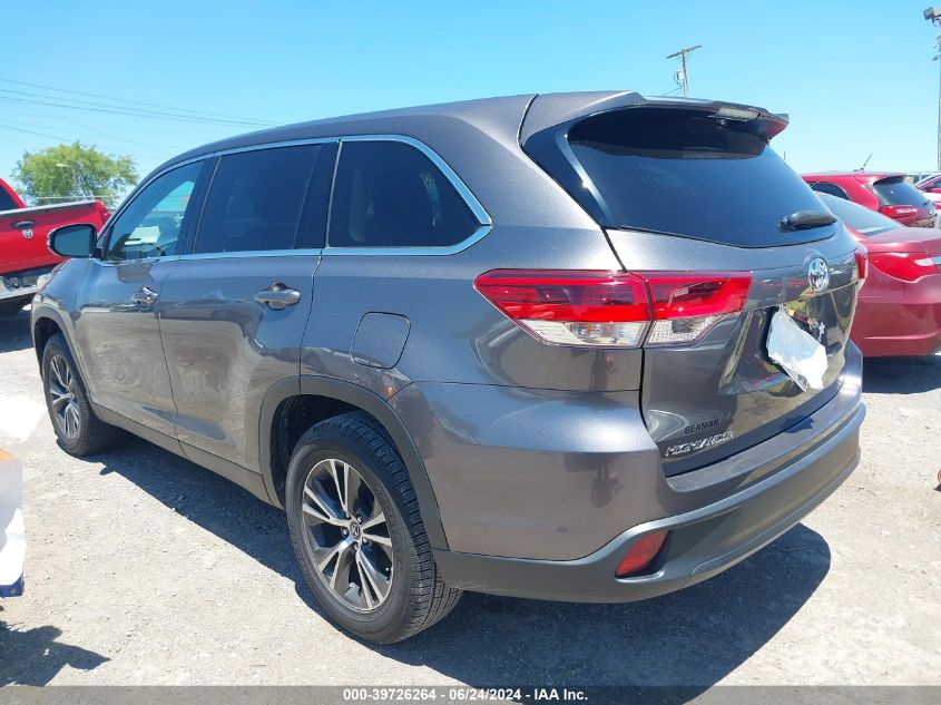 2019 Toyota Highlander Le VIN: 5TDZARFH6KS054926 Lot: 39726264