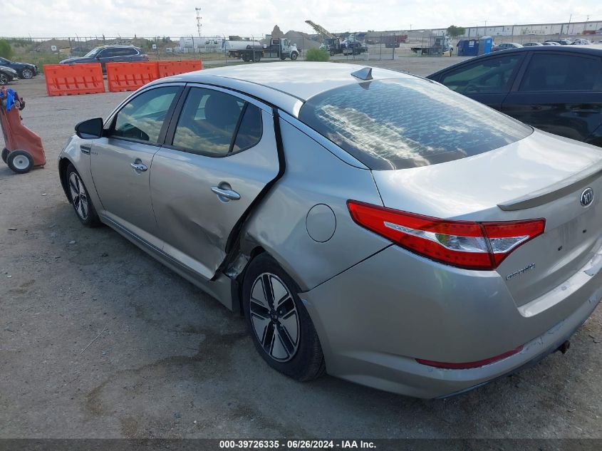 2013 Kia Optima Hybrid VIN: KNAGM4AD8D5044801 Lot: 39726335
