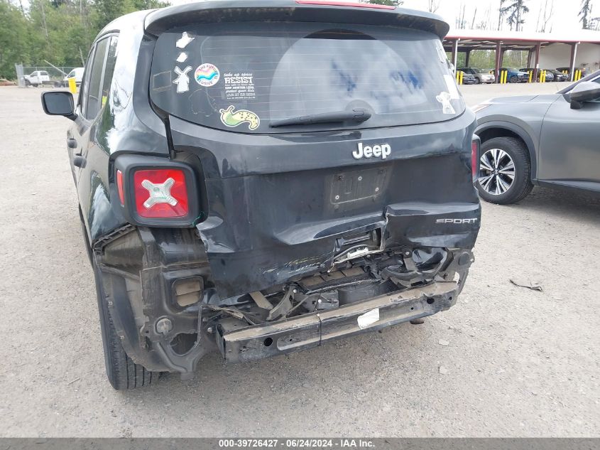 2017 Jeep Renegade Sport Fwd VIN: ZACCJAAB9HPE66760 Lot: 39726427