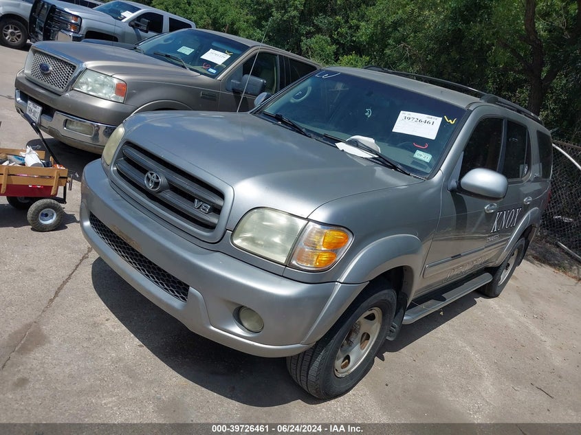2002 Toyota Sequoia Sr5 V8 VIN: 5TDZT34A52S113221 Lot: 39726461