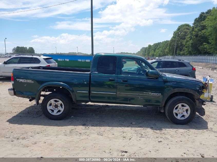 2002 Toyota Tundra Ltd V8 VIN: 5TBRT38172S223741 Lot: 39726560