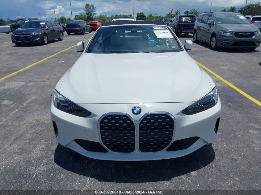 2023 BMW 430I VIN: WBA23AT00PCL90962 Lot: 39726610