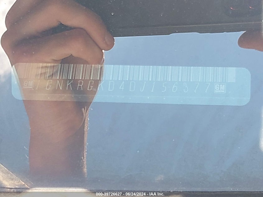 2013 Chevrolet Traverse 1Lt VIN: 1GNKRGKD4DJ156377 Lot: 39726627