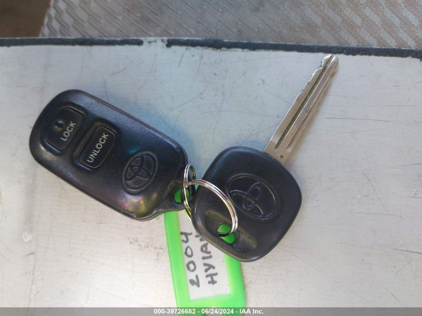 2004 Toyota Highlander V6 VIN: JTEDP21A040035686 Lot: 39726682