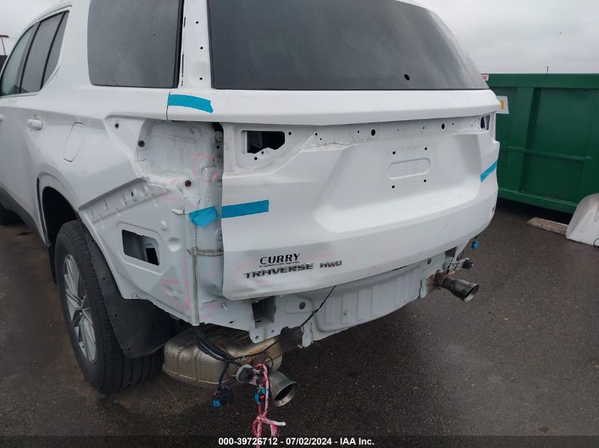 2022 Chevrolet Traverse Lt VIN: 1GNEVMKW9NJ111154 Lot: 39726712
