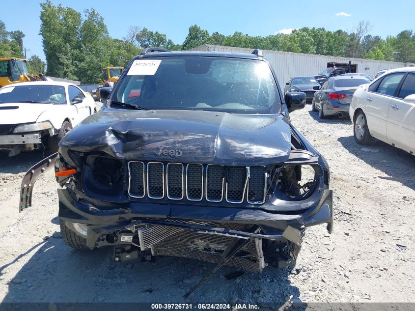 2019 Jeep Renegade Latitude Fwd VIN: ZACNJABBXKPK82634 Lot: 39726731