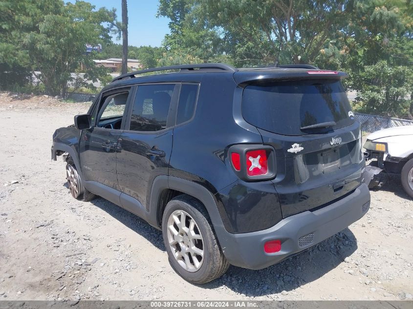 2019 Jeep Renegade Latitude Fwd VIN: ZACNJABBXKPK82634 Lot: 39726731
