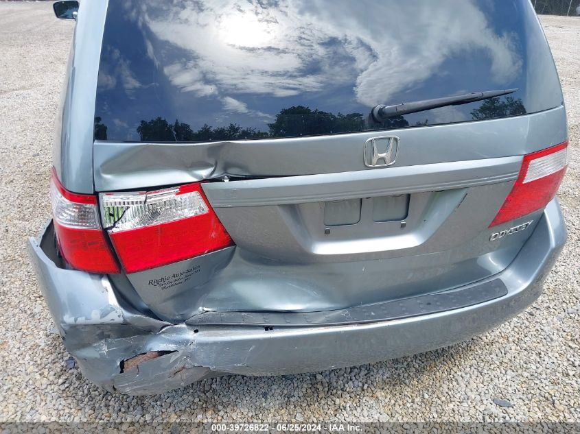 2005 Honda Odyssey Ex-L VIN: 5FNRL38715B117595 Lot: 39726822