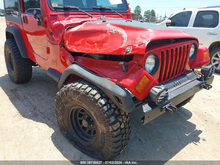 1998 Jeep Wrangler Sport VIN: 1J4FY19S7WP781641 Lot: 39726827