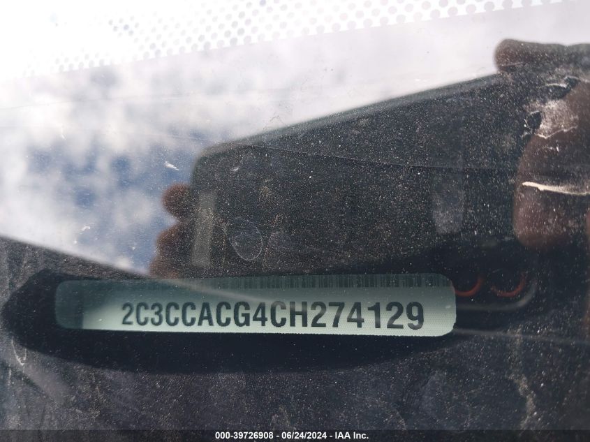 2012 Chrysler 300 Limited VIN: 2C3CCACG4CH274129 Lot: 39726908