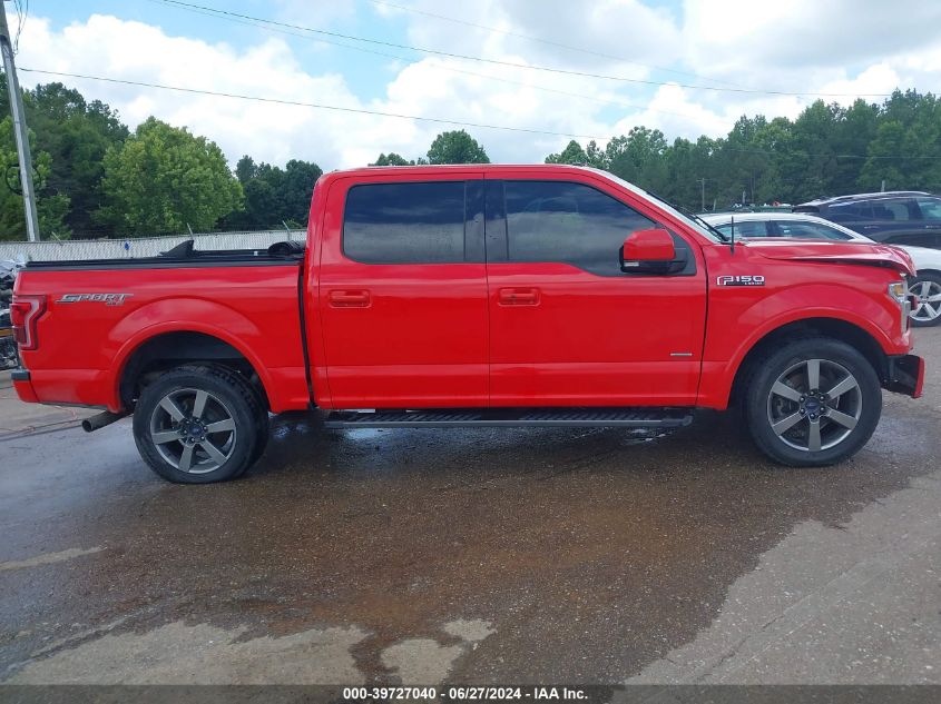 2017 Ford F-150 Lariat VIN: 1FTEW1EG2HKD24695 Lot: 39727040