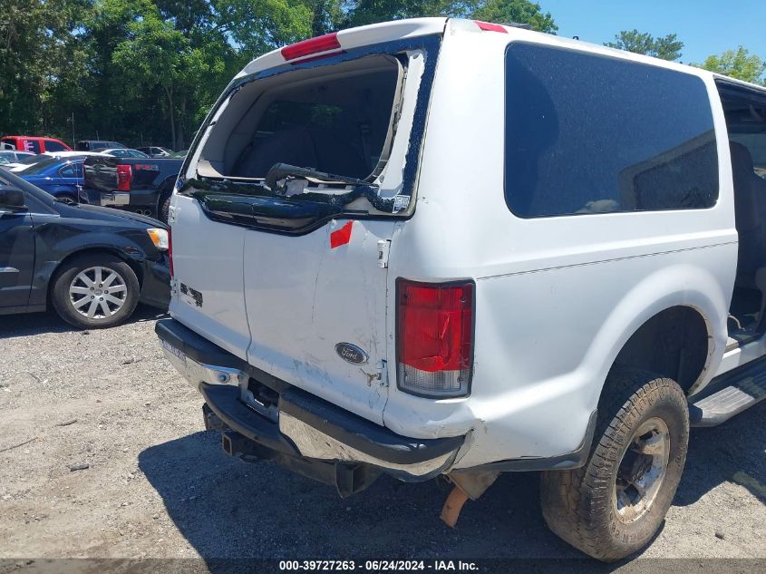 2000 Ford Excursion Xlt VIN: 1FMNU40L5YEA13400 Lot: 39727263