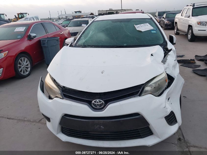 2016 Toyota Corolla Le VIN: 5YFBURHE3GP389833 Lot: 39727271