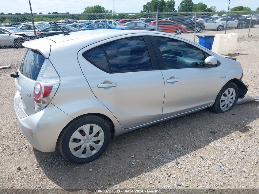 2012 Toyota Prius C Two VIN: JTDKDTB30C1516167 Lot: 39727339