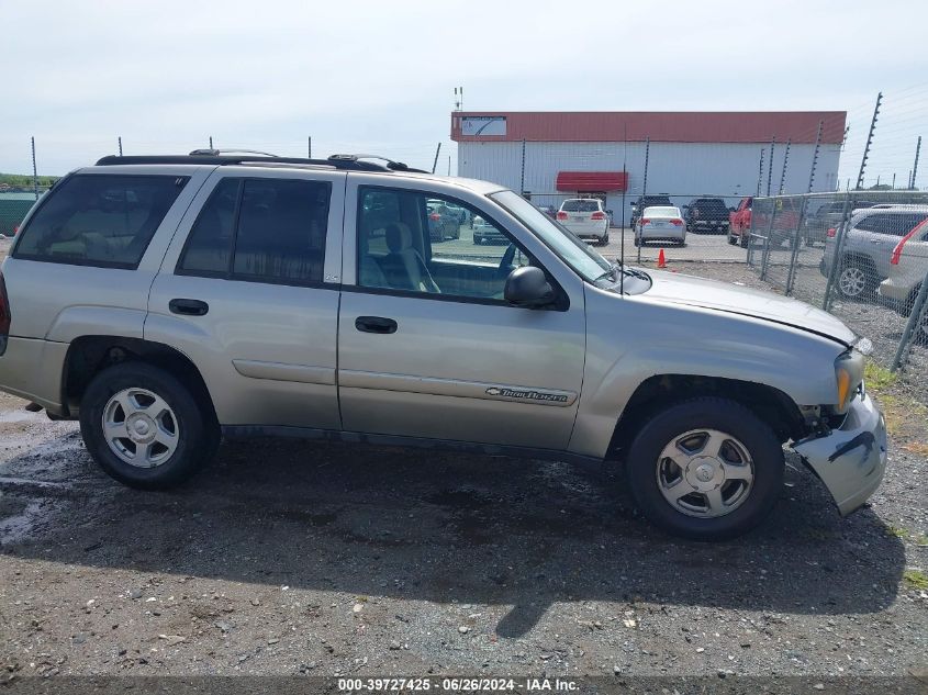 2002 Chevrolet Trailblazer Ls VIN: 1GNDS13SX22340415 Lot: 39727425