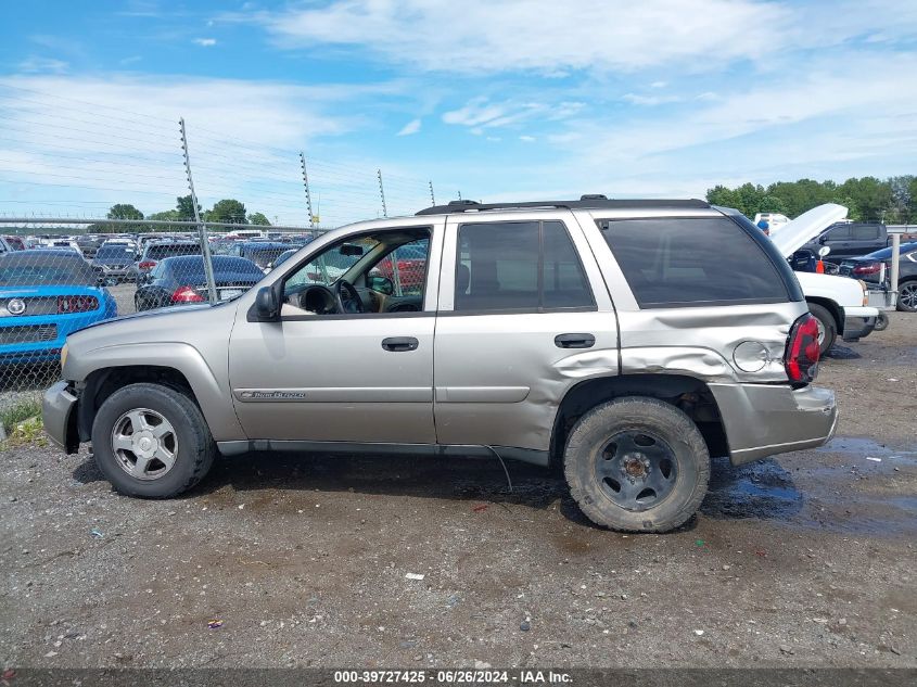 2002 Chevrolet Trailblazer Ls VIN: 1GNDS13SX22340415 Lot: 39727425