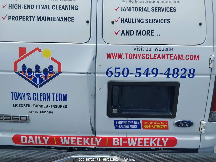 2008 Ford E-350 Super Duty Commercial VIN: 1FTSS34P28DA68915 Lot: 39727473