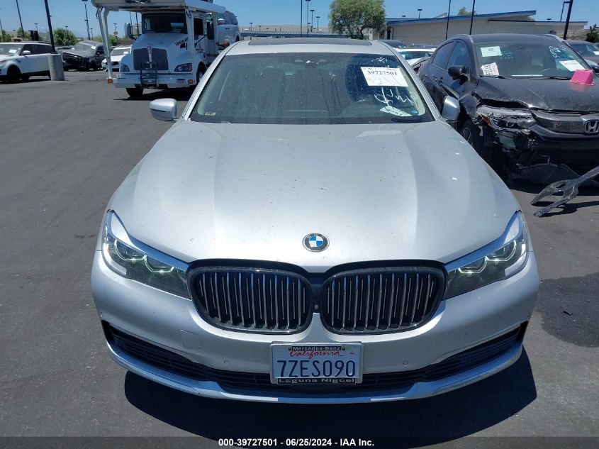 2017 BMW 740I VIN: WBA7E2C54HG739665 Lot: 39727501