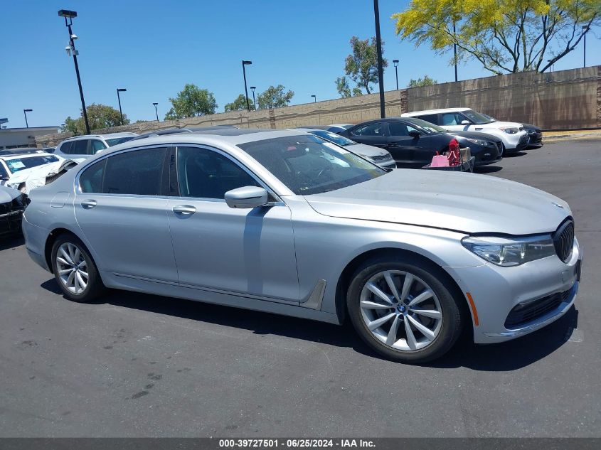 2017 BMW 740I VIN: WBA7E2C54HG739665 Lot: 39727501