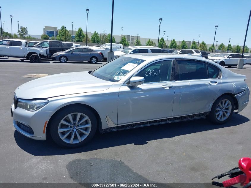 2017 BMW 740I VIN: WBA7E2C54HG739665 Lot: 39727501