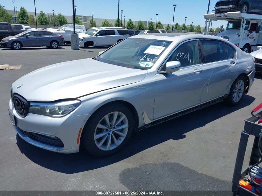 2017 BMW 740I VIN: WBA7E2C54HG739665 Lot: 39727501