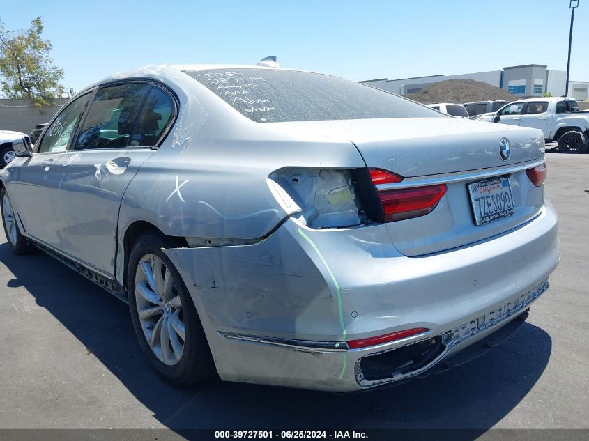 2017 BMW 740I VIN: WBA7E2C54HG739665 Lot: 39727501