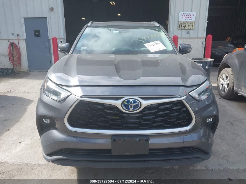 2021 Toyota Highlander Hybrid Xle VIN: 5TDHBRCH5MS535721 Lot: 39727594