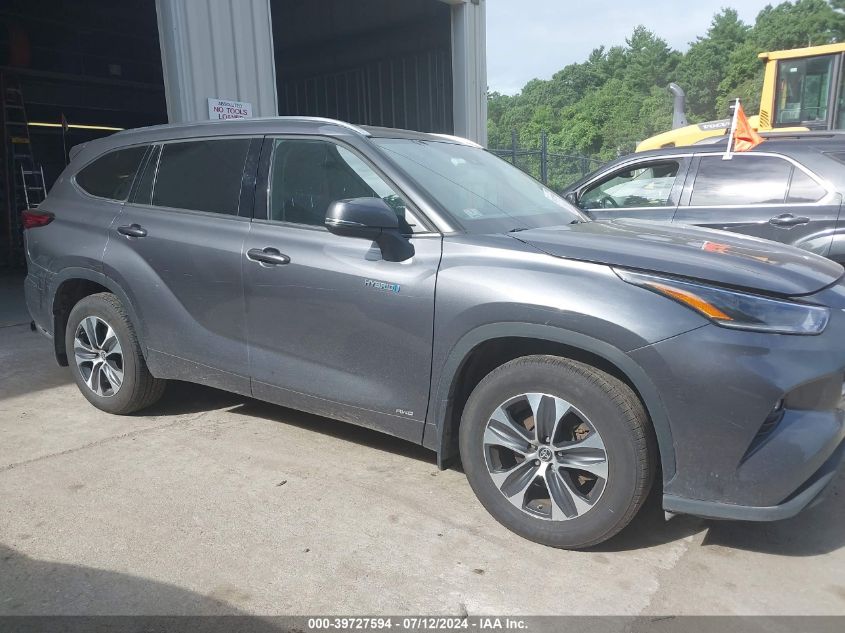 2021 Toyota Highlander Hybrid Xle VIN: 5TDHBRCH5MS535721 Lot: 39727594