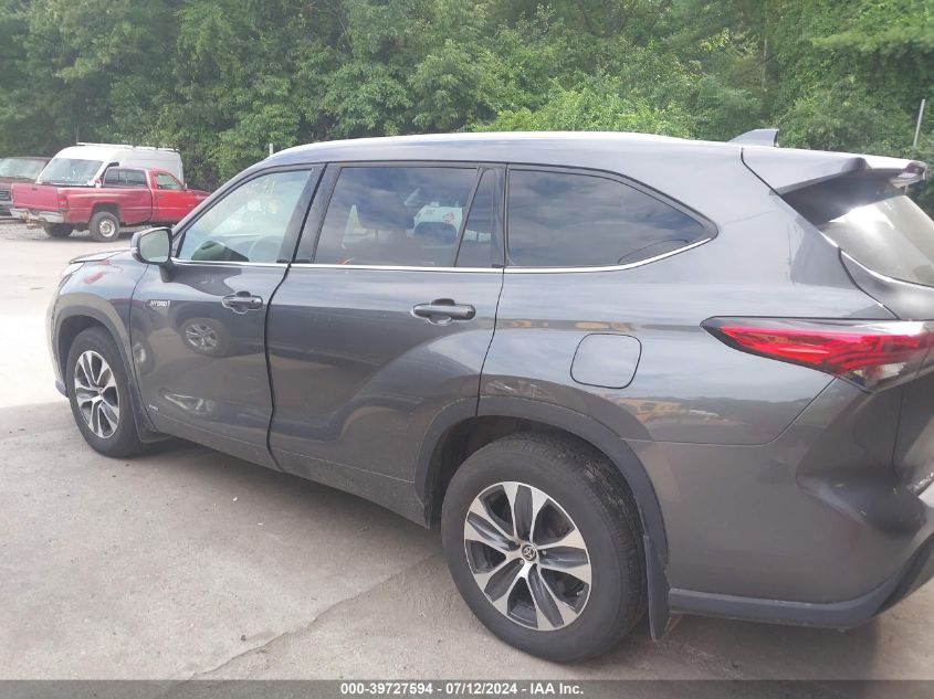 2021 Toyota Highlander Hybrid Xle VIN: 5TDHBRCH5MS535721 Lot: 39727594