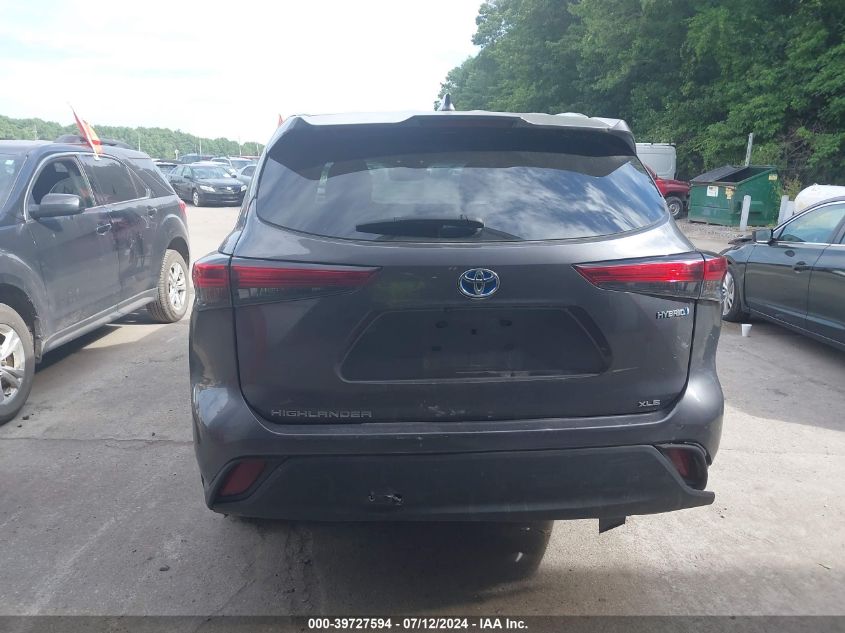2021 Toyota Highlander Hybrid Xle VIN: 5TDHBRCH5MS535721 Lot: 39727594